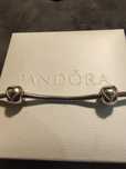 Pandora charms klips plecione serca tt