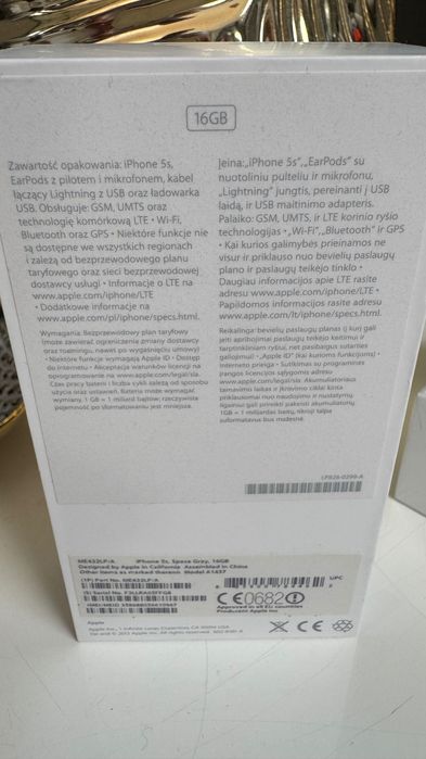 IPHONE 5S -16 GB- SpaceGray - Krajowy -NOWY -KOMPLET- Nie aktywowany