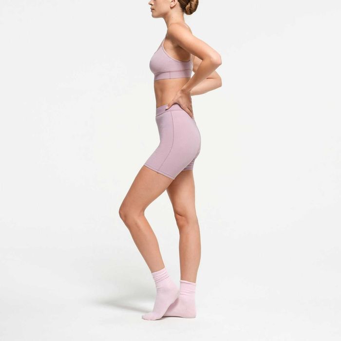 Топ Skims Cotton Rib Scoop Bralette Dusk