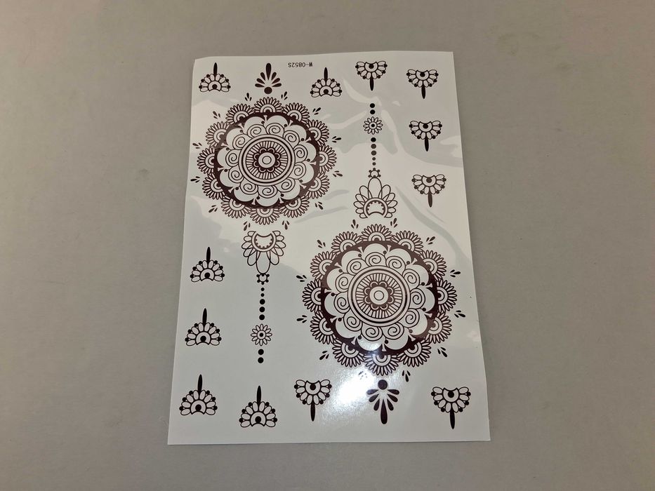 N218 Zestaw Zmywalne Tatuaże Tymczasowe Henna Mandala Dla Dzieci Nowe