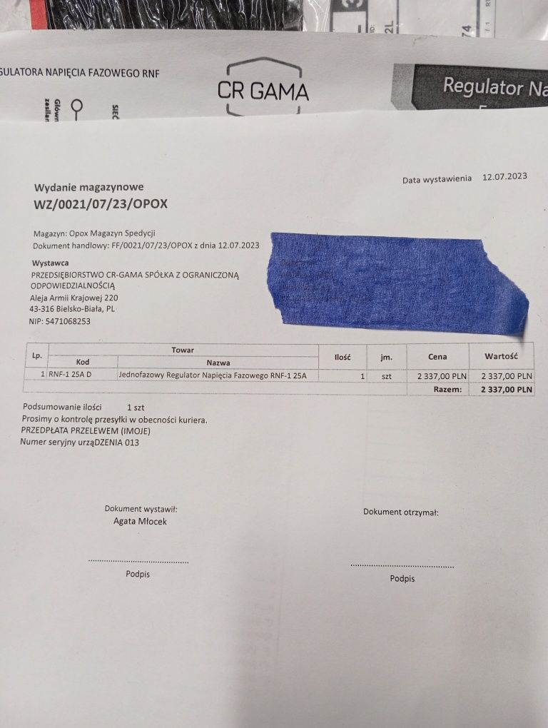 Urządzenie firmy CR GAMMA  zabezpiecza falownik przed wysokim napięcie