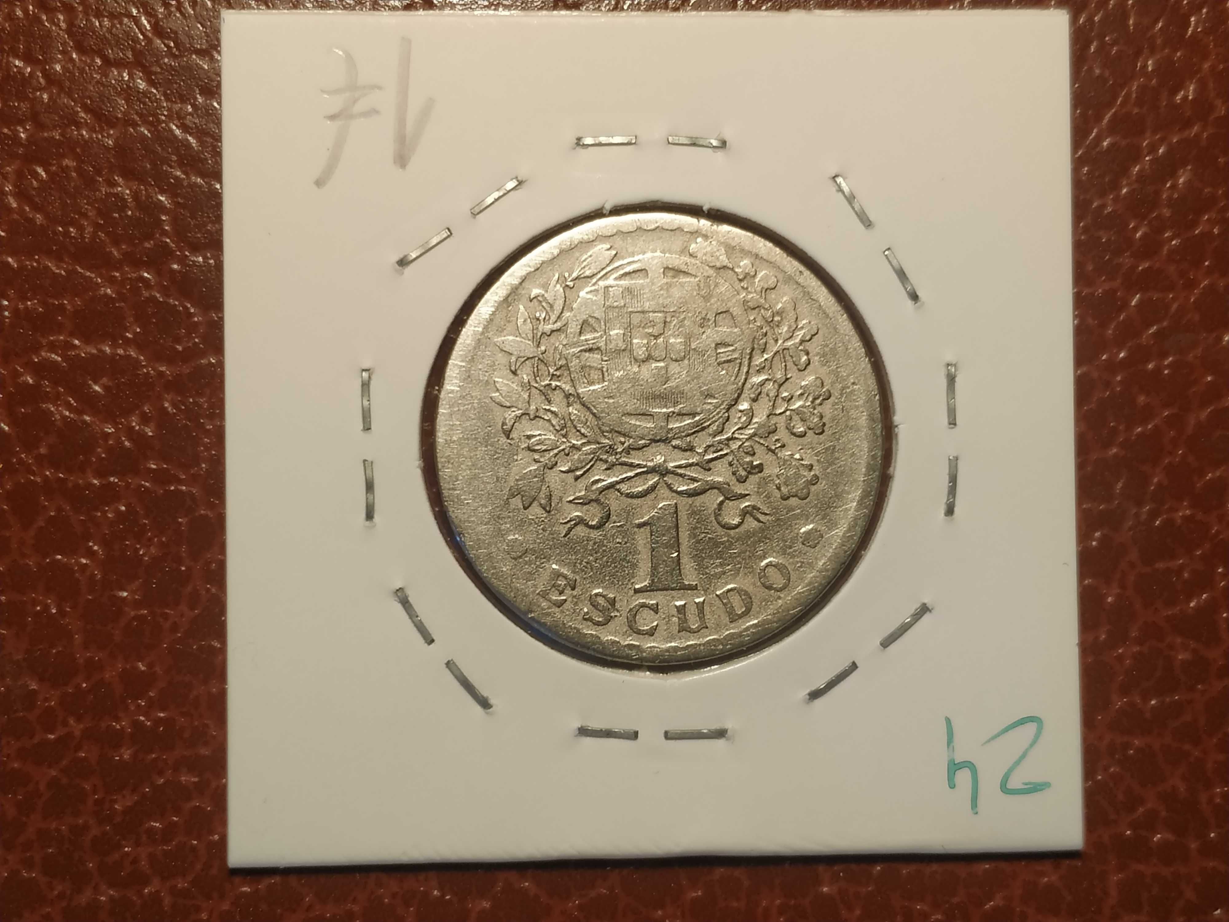 24 Portugal - moeda de 1 escudo de 1927 alpaca