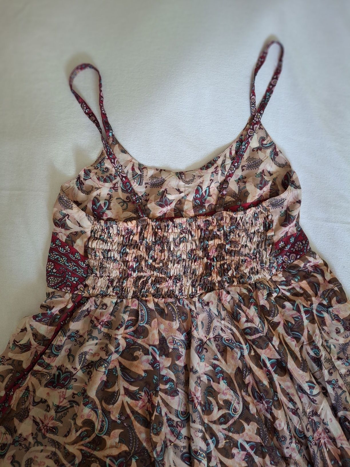 Vestido seda indiana