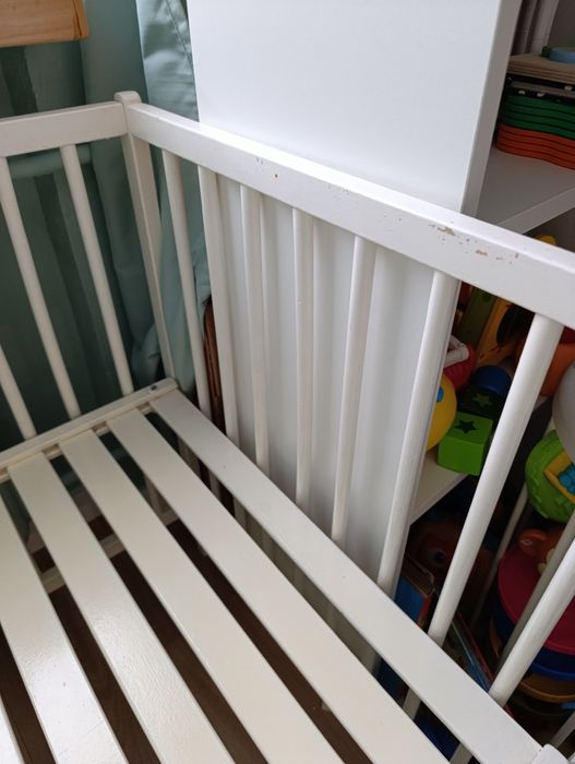 Łóżeczko białe 120x60