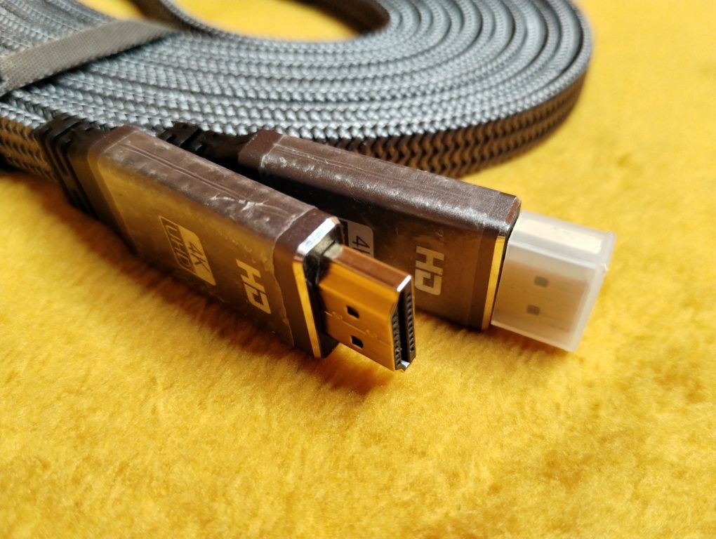 Cienki płaski HDMI 5 metrów Mega Strong mocny kabel przewód płaski 4K
