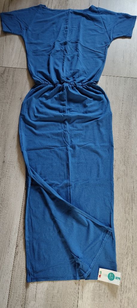 Niebieska maxi sukienka damska 36/38