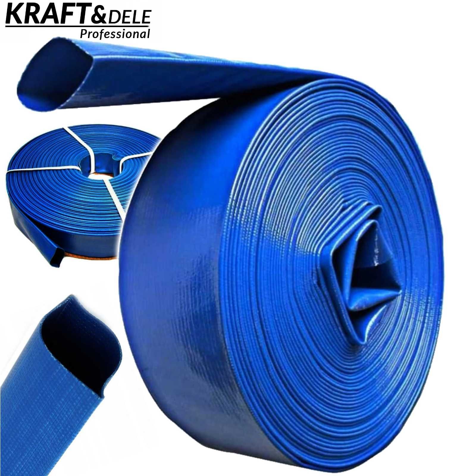 KRAFT&DELE Wąż Do Wody Gumowy Pompa Strażacki Przewód 1' 50m KD776