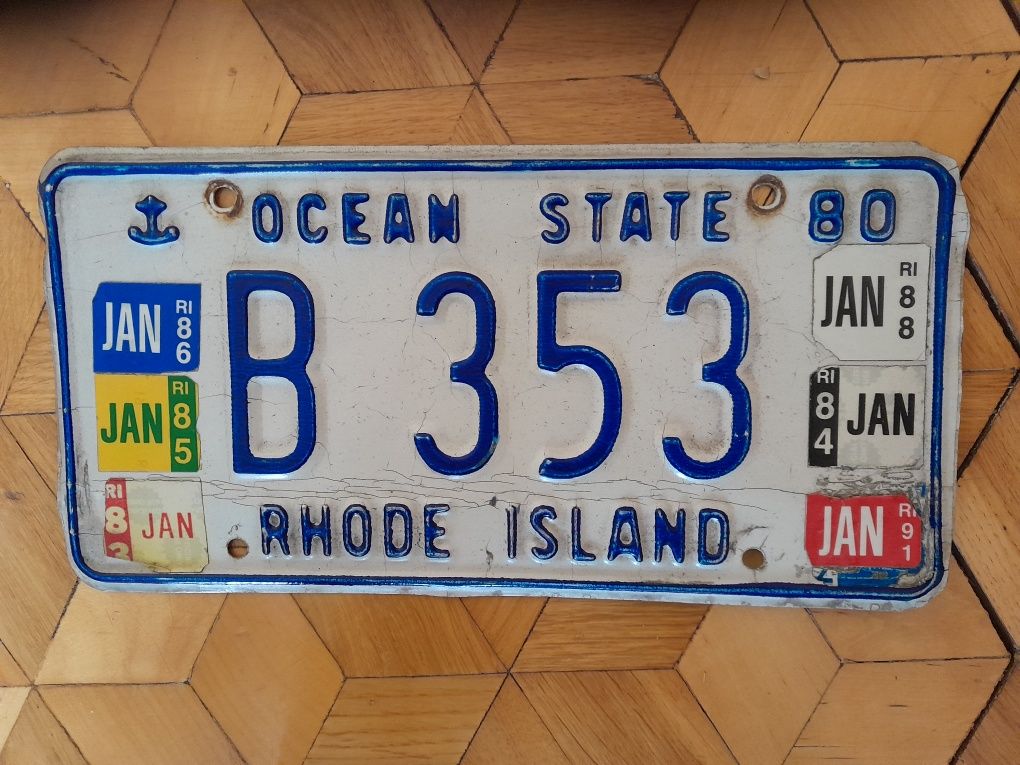 Rhode Island tablica rejestracyjna Usa oryginal