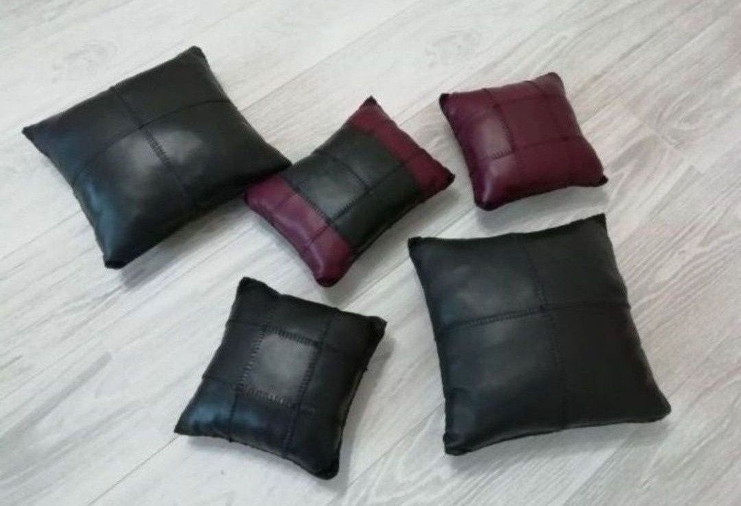 Шкіряні подушки кожаные подушки натуральная кожа ручная работа