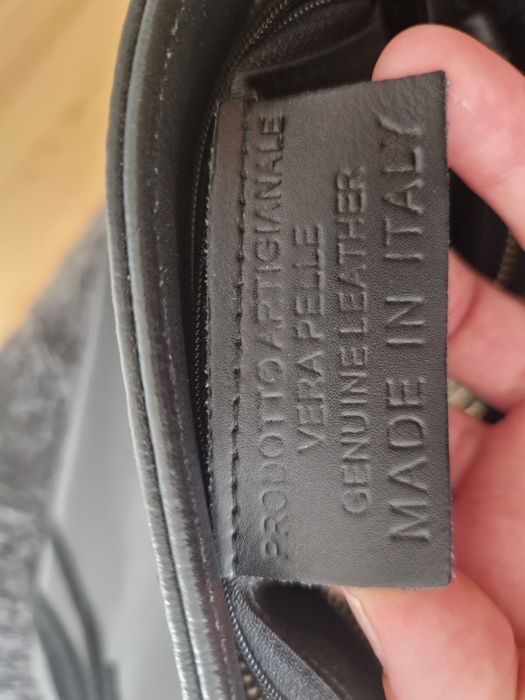 Mala de couro preta VeraPelle