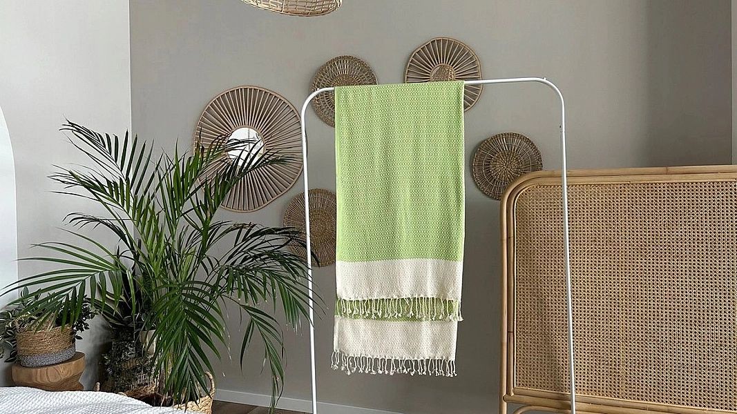 Ręcznik 100x180 Plażowy Kąpielowy Peri Hamam Elmas Miękki Boho