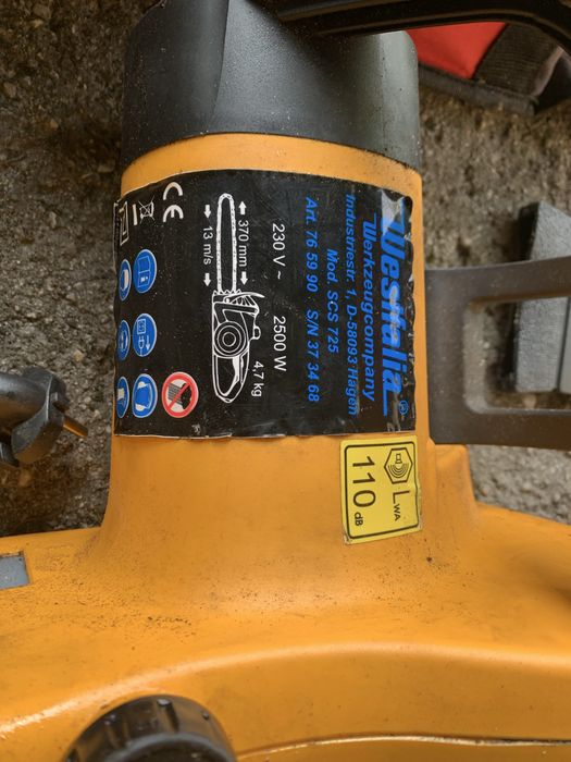 Pila lancuchowa do drewna Westfalia 2500w