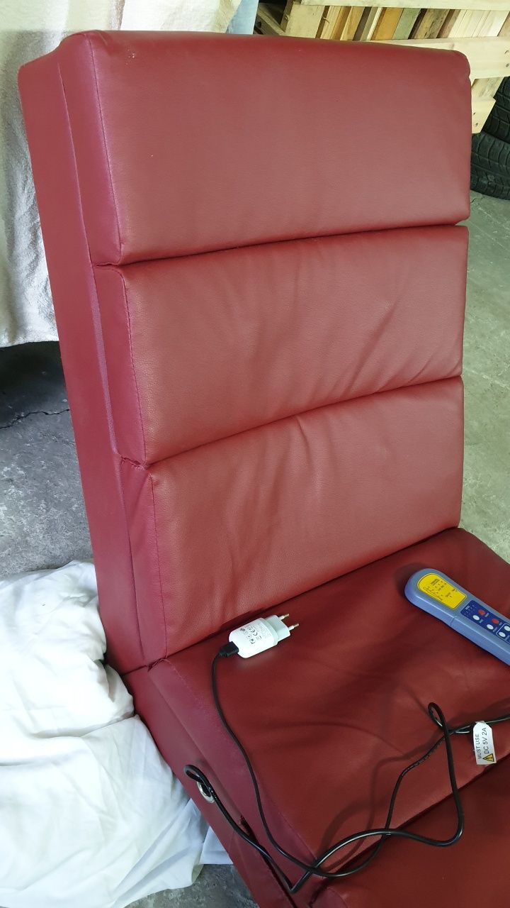 VidaXL. Sofa fotel masujący, sztuczna skóra