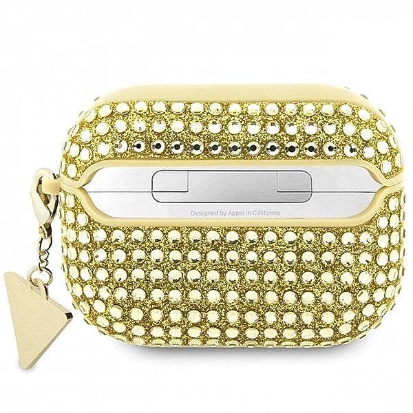 Etui Guess Rhinestone Triangle Charm na AirPods Pro 2 - złote