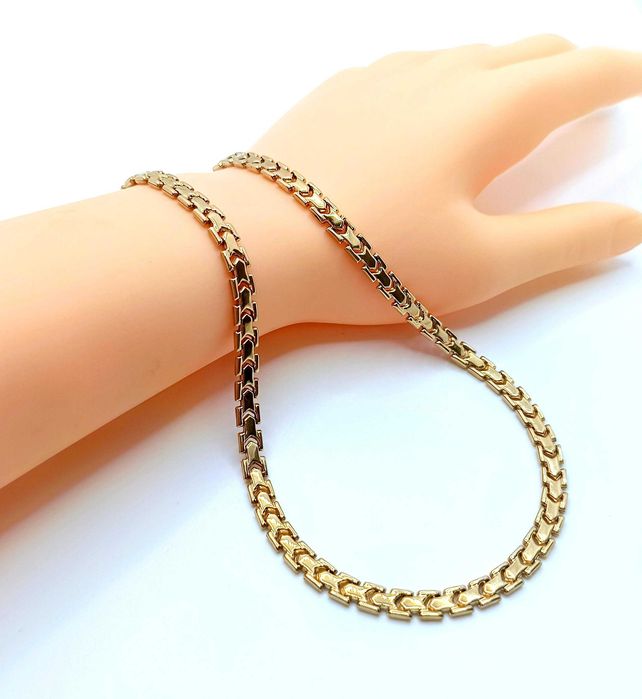 Złoty łańcuszek naszyjnik YES Pr.333 W:13,95gr Dł:50cm Szer:5mm