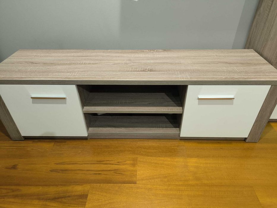 Móvel TV Paris Carvalho Cinza/Branco - Lourini - 130€