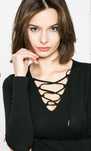 Bluzka czarna Cropp L