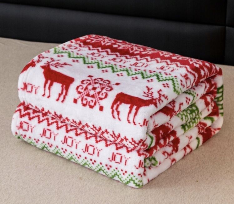 Koc świąteczny 220x200 Cotton World kjs-35 renifery