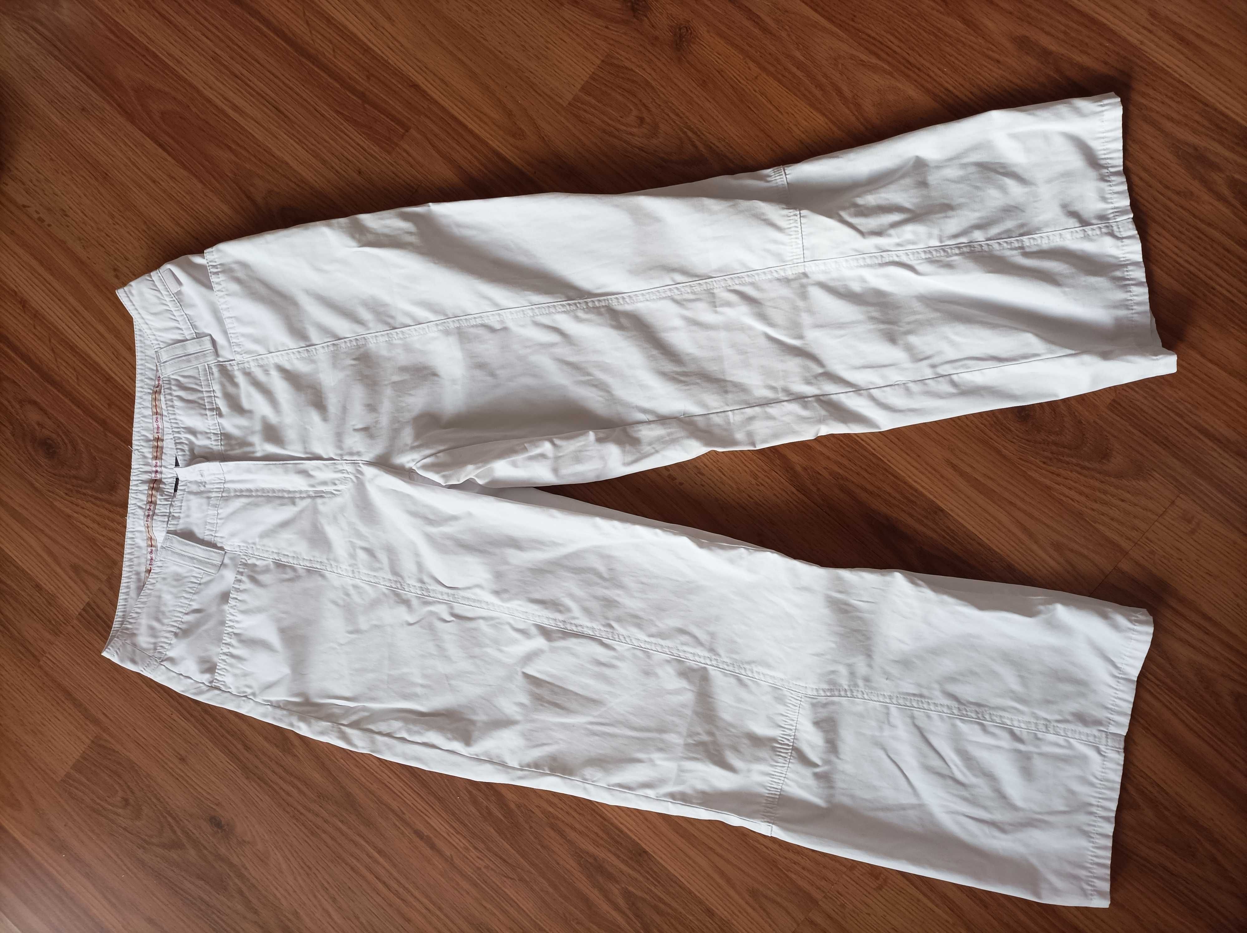 Spodnie białe 7/8 szerokie Street One rozm 36
