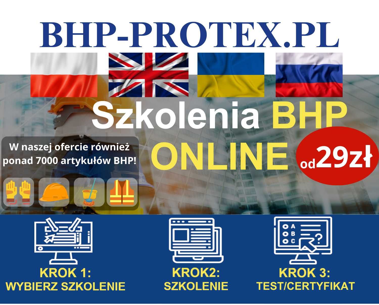 Szkolenia BHP online - interaktywne, w pełni zdalne, dostępne 24/7
