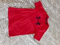 Krwisto-czerwona koszulka sportowa 128 Under Armour ysm  – do ćwiczeń