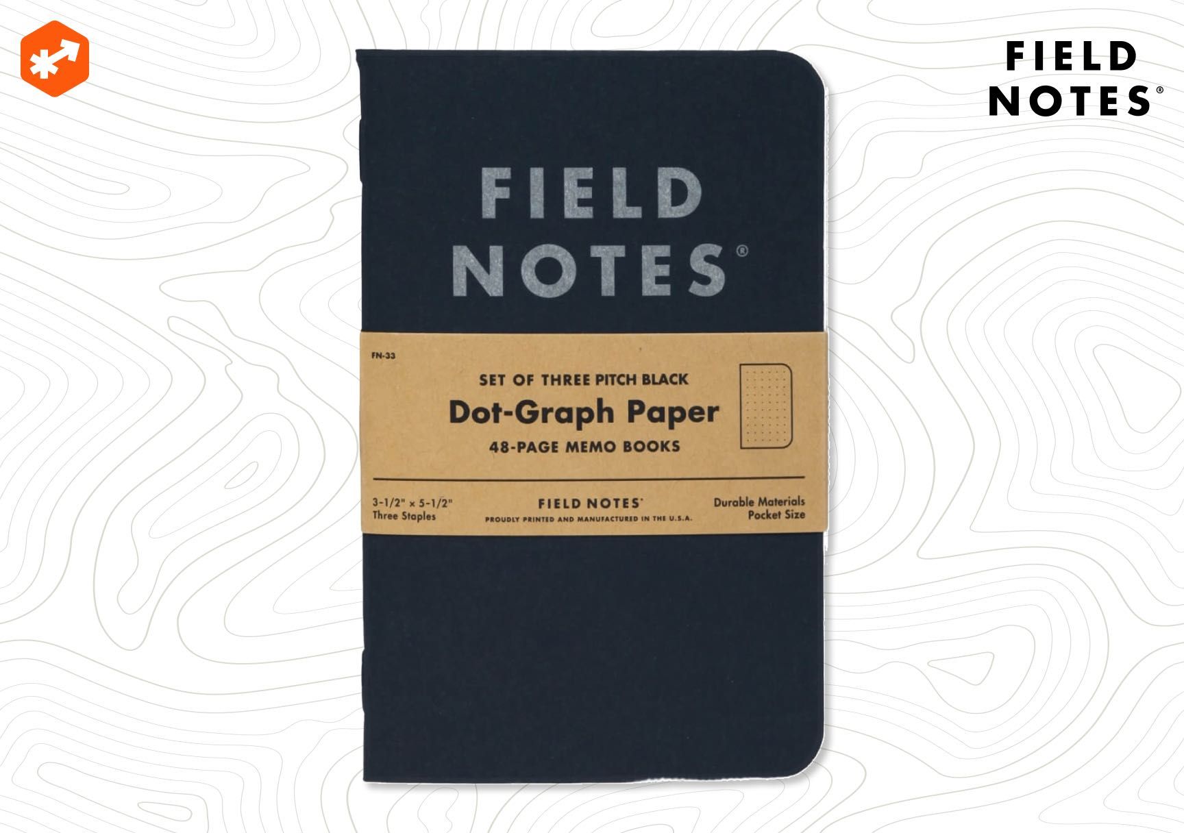 Блокноти FIELD NOTES (Foiled Again, Pitch Black, Kraft, Heartland)