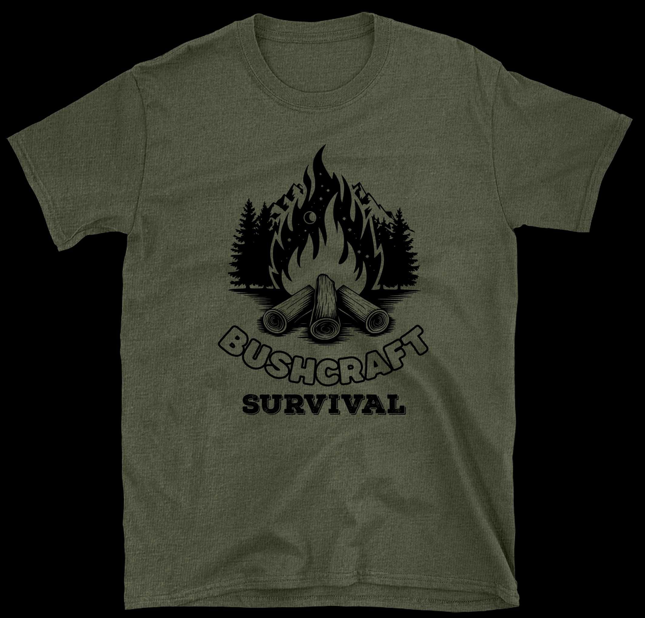 koszulka khaki survival, koszulka bushcraft, odzież survival, survival