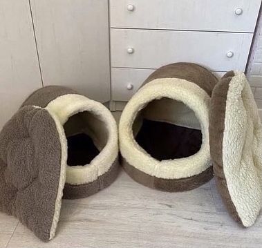 Хутряний будиночок домик лежак хатинка для кота собачки кошки 2 розмір