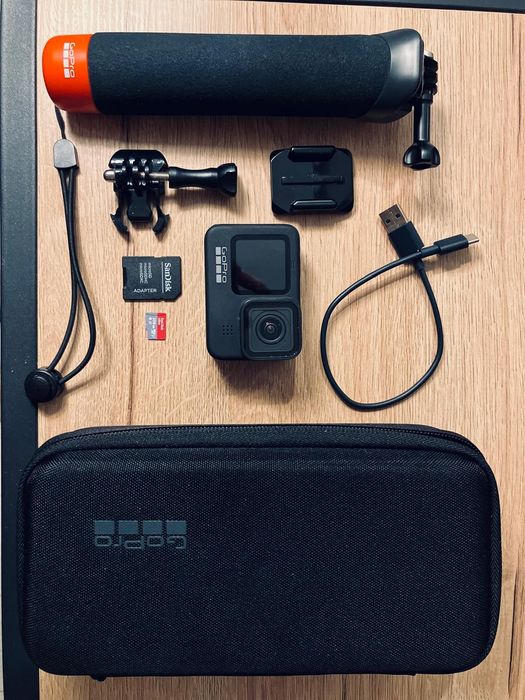 Kamera GoPro Hero Black 9, stan idealny, z zestawem
