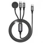 Awei Kabel W23 3W1 Usb-C/Lightning/Watch100W/10W/2.5W Czarny/Black