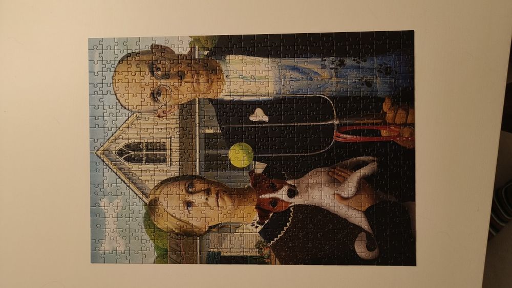 Puzzle Trefl 1000 pies American Gothic: Psia edycja