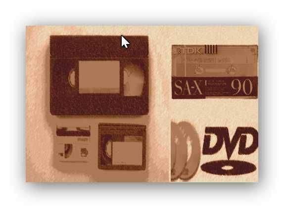 Mini-DV, VHS, Cassete audio - para formato digital