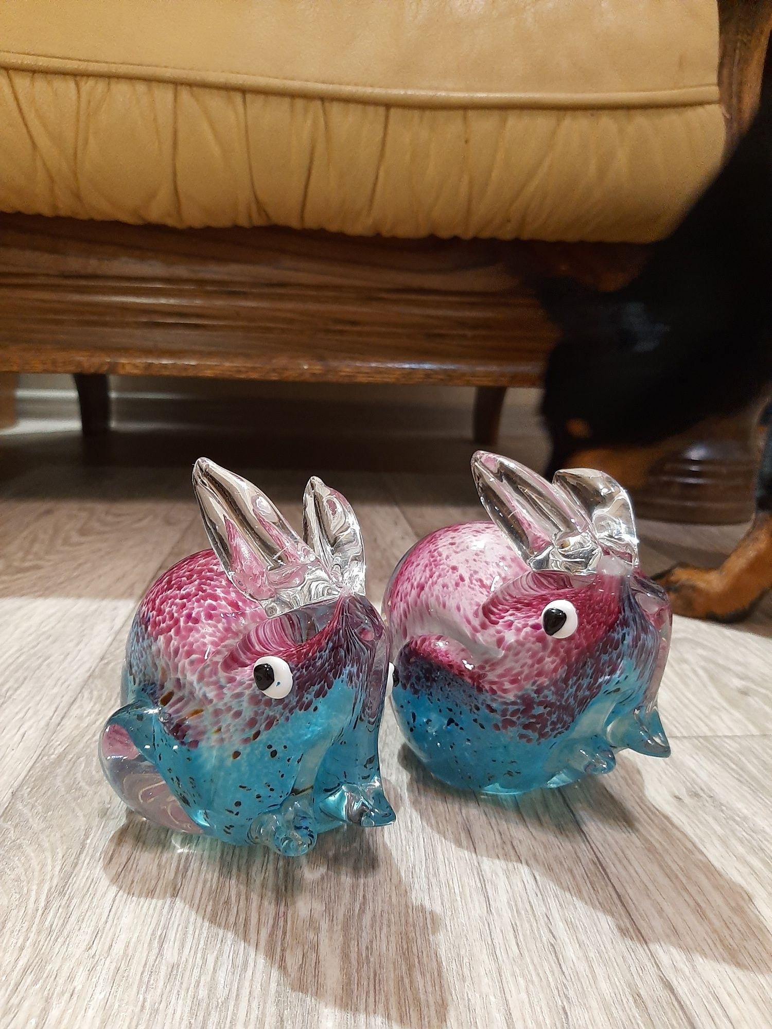 Сувенир зайцы Vintage Murano GLASS. Bunni Rabbit