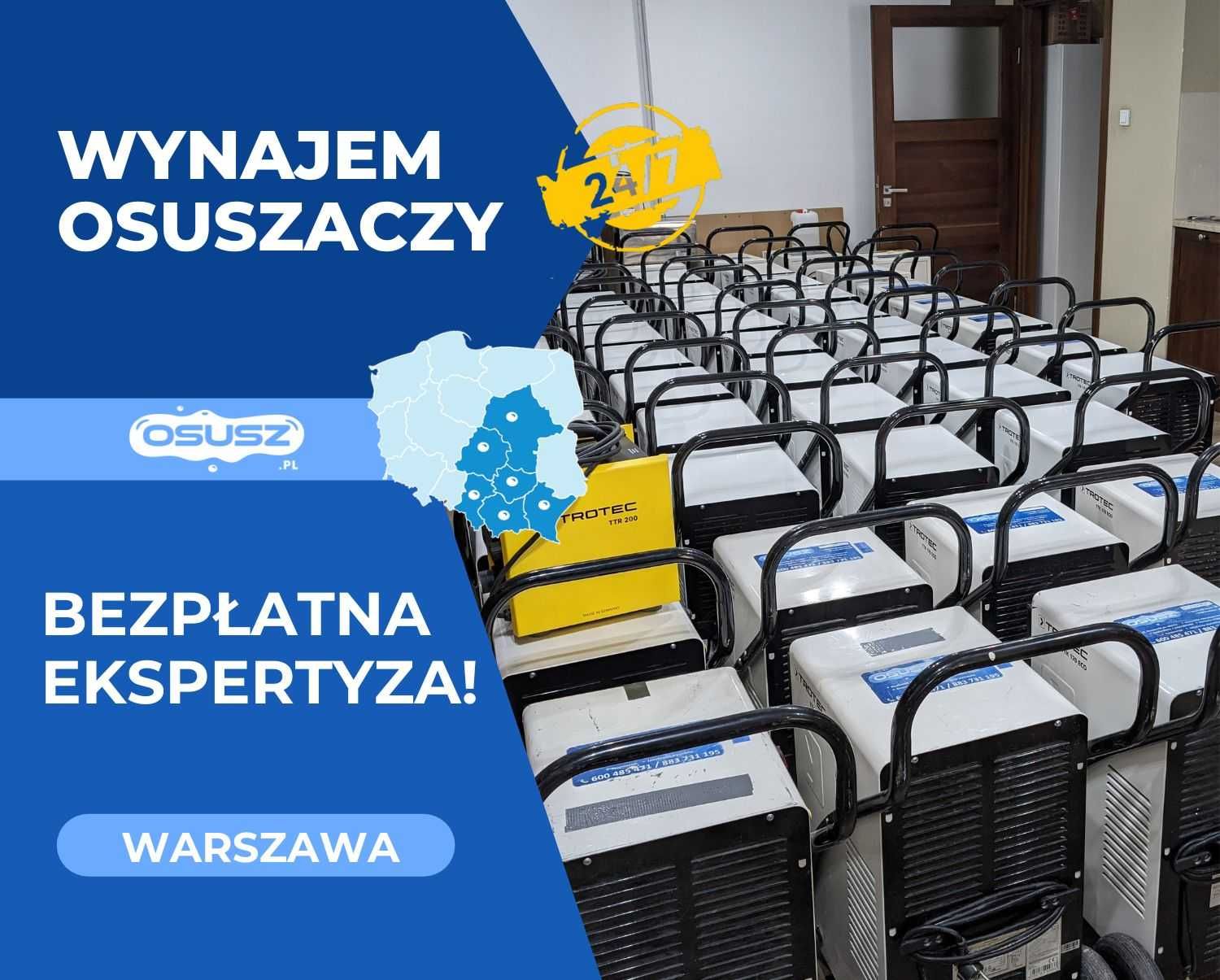 WYNAJEM Osuszacz powietrza, osuszanie wilgoci, pochłaniacz Osusz.pl