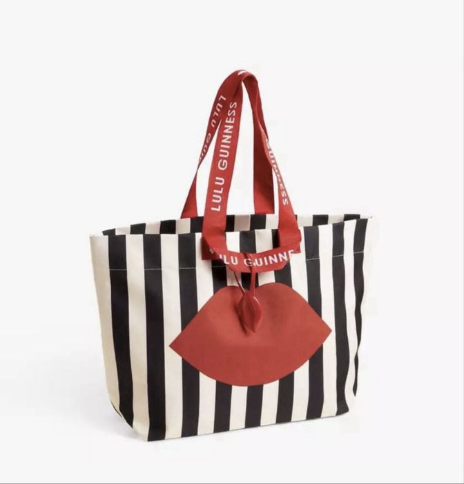 Стильна сумка, сумка шопер, пляжна сумка  lulu guinness