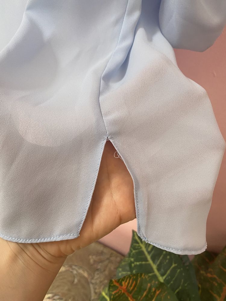 Collezione | blusa tunica azul clara chiffon (L)