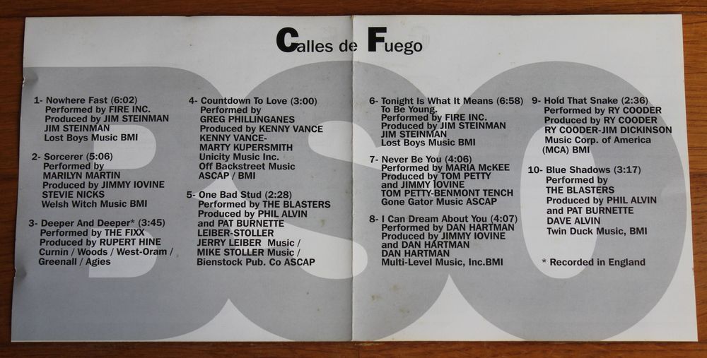 CD Streets of Fire - Banda Sonora Original (1984)