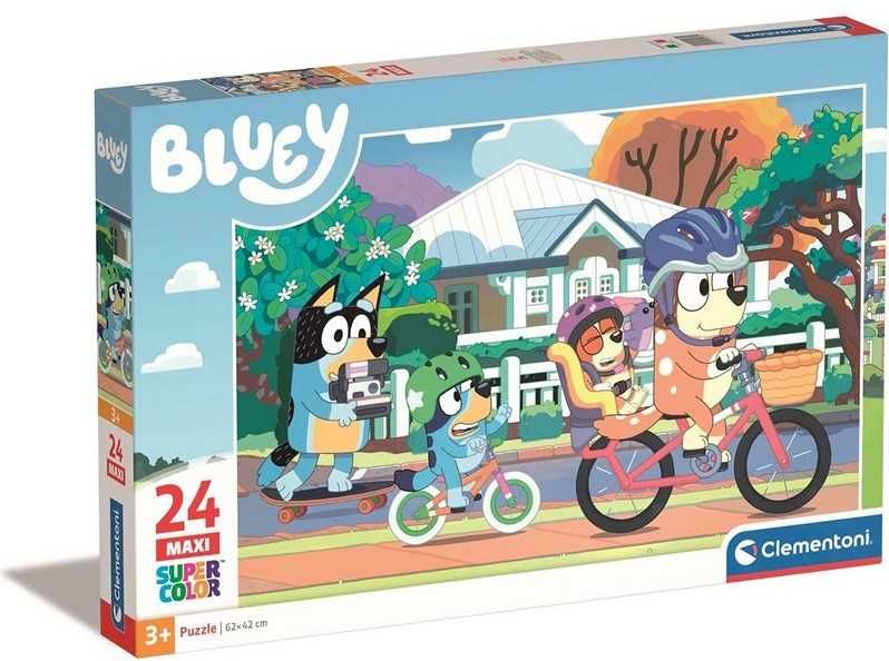 Novidade:Puzzle Clementoni Bluey SuperColor Maxi 62x42cm 24 peças