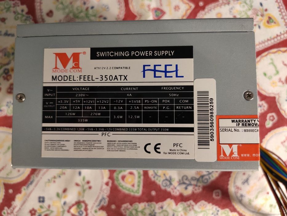 Fonte de Alimentação 350 Watts ATX