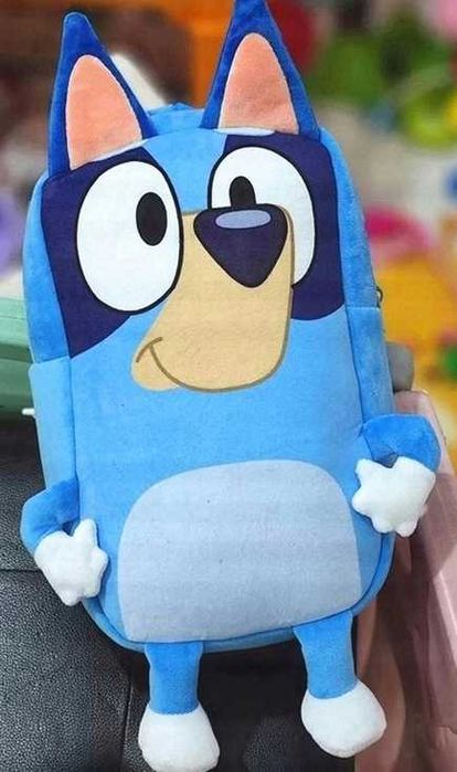 duży pluszowy plecak szkolny przedszkolny z bajki Blue Bluey 39 cm