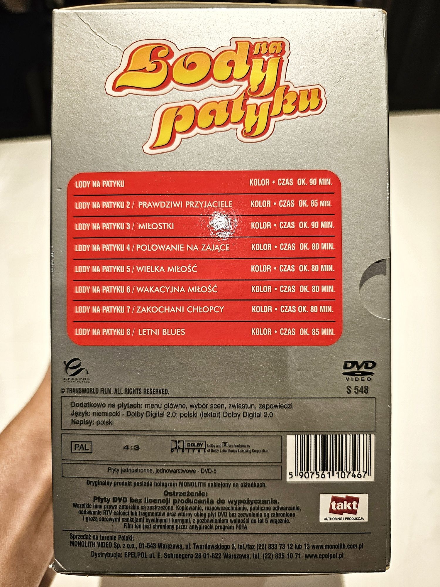 POLSKI LEKTOR Lody na patyku kompletna seria 8 sezonów dvd