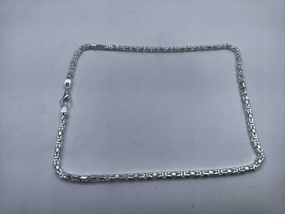 Srebrny Łańcuszek Królewski Bizantyjski 31,36G p925 50cm