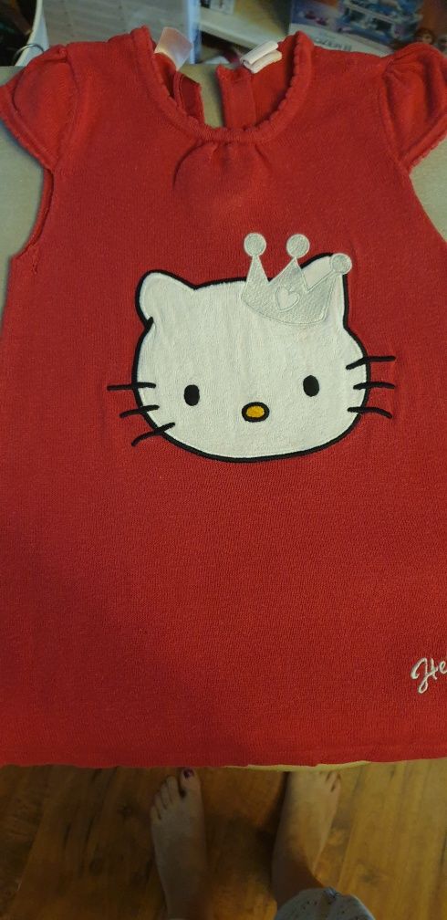 Sukienka dziewczęca czerwona Hello Kitty 74