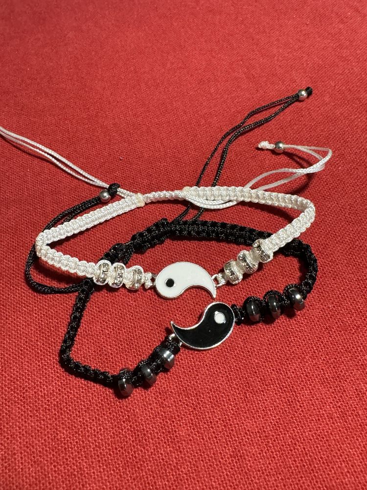 Bransoletki przyjaźni Yin i Yang zestaw bransoletek