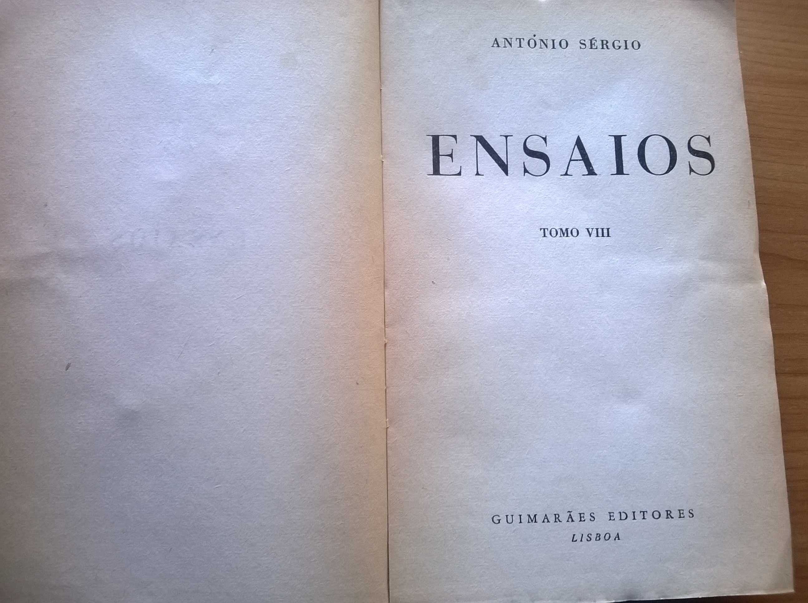 " Ensaios " Tomo VIII - António Sérgio (portes grátis)