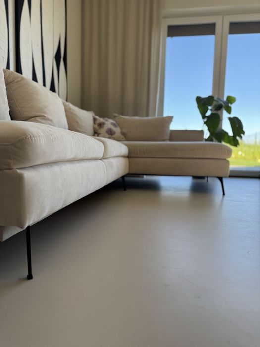 WYPRANA Rogówka narożnik sofa beżowa funkcja spania selsey pojemnik