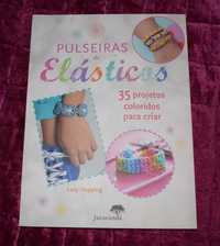 Livro Pulseiras de Elásticos NOVO + tear + elásticos