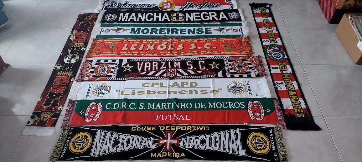 10 cachecois de futebol varios