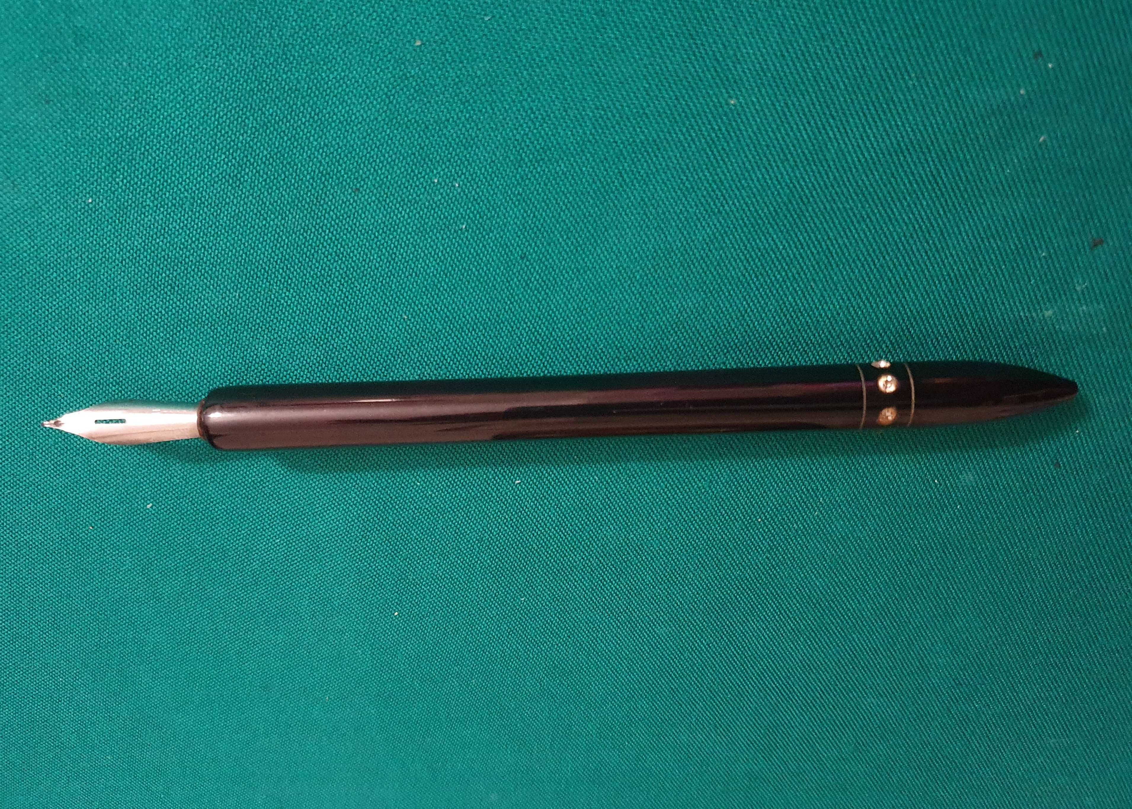 Caneta de Pena em Laca com 7 Safiras, muito antiga - séc. XIX
