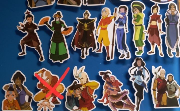 autocolantes The Last Airbender e Legend of Korra, stickers